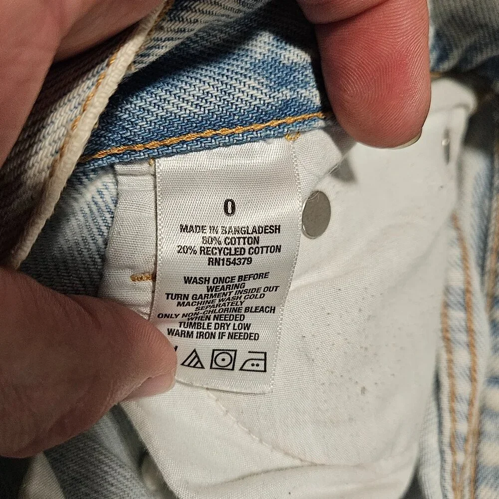 Aeropostale Jeans, whitewashed distressed denim, Size O - Picture 6 of 10